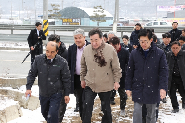 문정우 군수 예산확보 분주-이낙연총리 금산방문