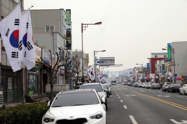 제100주년 3.1절 나라사랑 태극기 운동 전개(장항읍 거리 모습)