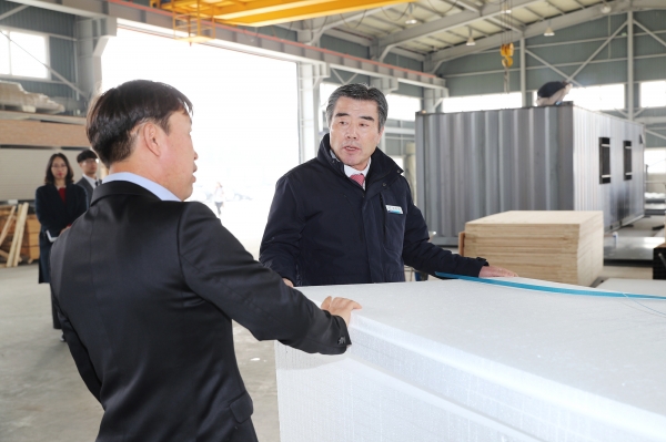 김동일 보령시장 기업체 근로자와의 현장간담회 모습