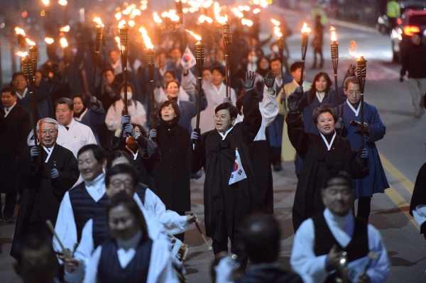 세종시 3.1절 햇불만세운동 거리행진 / 충청뉴스 최형순 기자