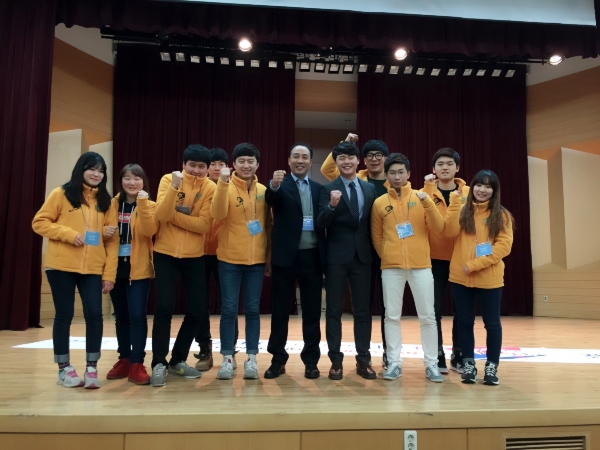 학생 창업기업 상상연구소(대표 조수빈, 광고홍보학과 09학번)가 학교 발전기금으로 1000만원 기부 약정