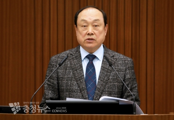 5분 발언하는 이재현 의원 / 충청뉴스 최형순 기자