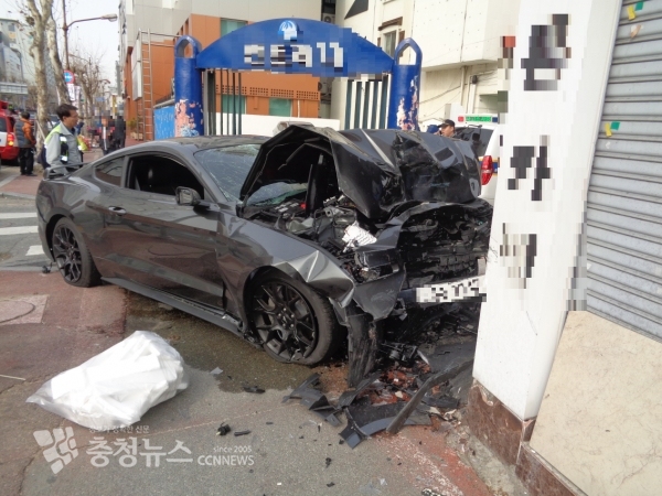 '대전 머스탱 사고' 현장사진