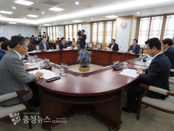 대전시-더불어민주당 대전시당 당정협의회 모습