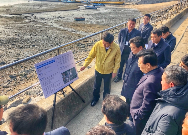 순방 건의사항 관련 김홍장 당진시장 한진포구 현장방문