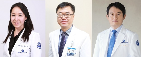 왼쪽부터 내분비대사내과 강예은 교수, 이비인후과 구본석 교수, 내분비대사내과 송민호 교수