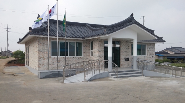 2017년 신축된 삽교 하포리 마을회관.