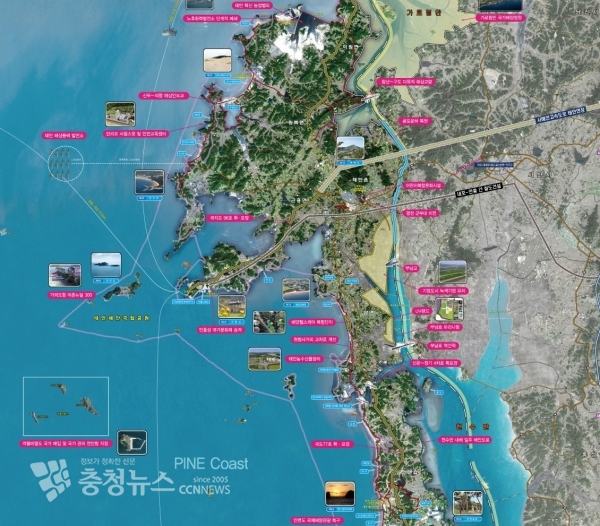 달라진 태안, 사업 예정지 지도