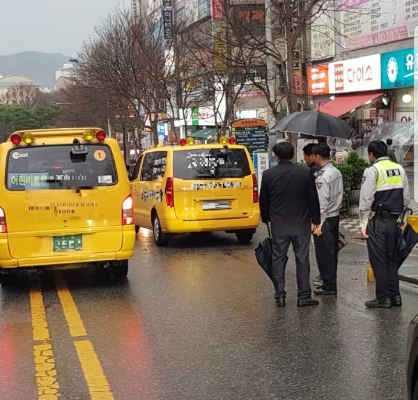 대덕경찰서와 함께 학원 밀집지역 교통 위험요소 파악