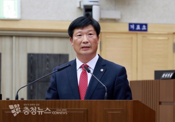 긴급현안질문 유철규 세종시의회 의원 / 충청뉴스 최형순 기자