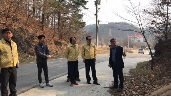지난 25일 강흔구 부군수 위험지역 현장점검 실시
