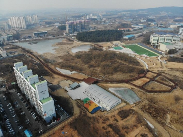 직산 삼은저수지 생활체육공원 전경