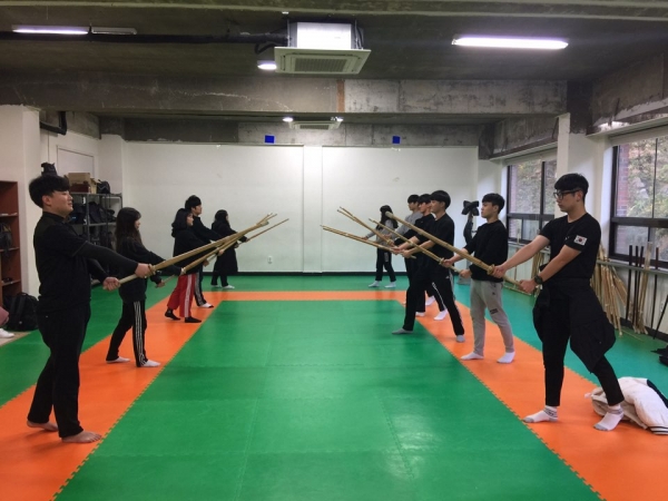 한국영상대학교 경찰행정과 검도수련 모습