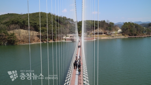 전망대에서 바라본 출렁다리