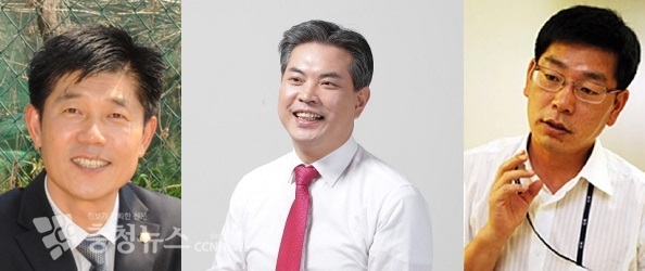 (좌측부터) 민주당 박종래 대덕구 지역위원장, 박영순 대전시 정무부시장, 최동식 청와대 행정관