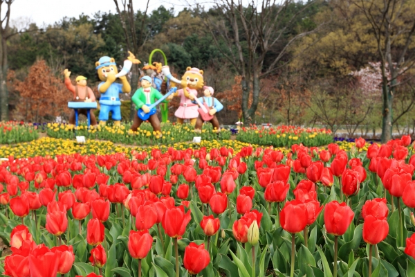 지난 2018년 튤립축제 모습