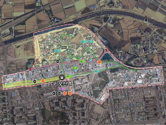 배방원도심 도시재생 사업구상도