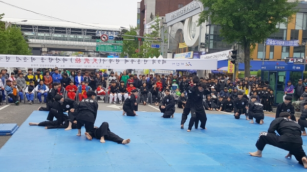 경호보안학전공, 아산성웅 이순신축제에서 무술시범 실시