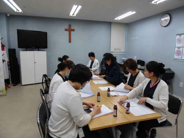 지난달 17일 보아스 요양병원에서 진행한 간담회