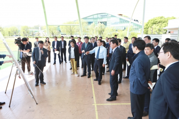 시정 주요 현안사업 현장방문-삼거리공원