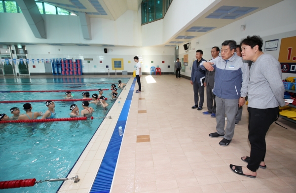 도민체전 선수단 격려 (수영)