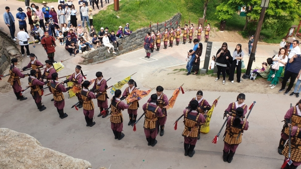 웅진성 수문병교 대식 재현 모습