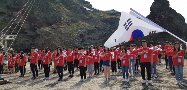 독도 플래시몹 행사 모습