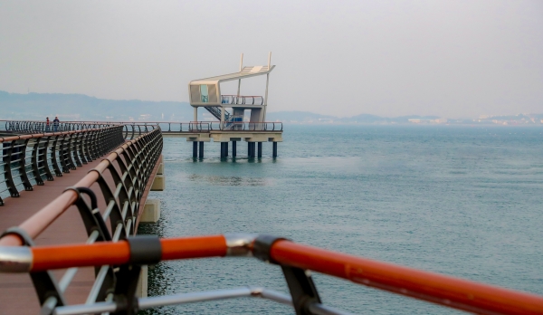 한진포구 전망대 모습