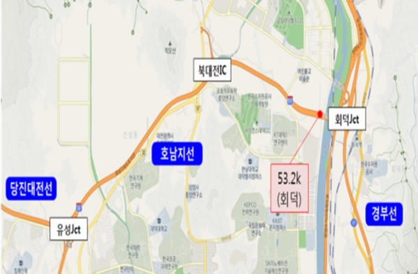 통제구간 위치도