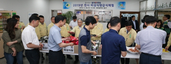 2019 을지태극연습 전시 비상급식 체험 모습
