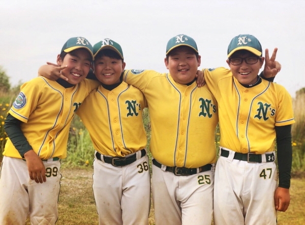 국가대표에 선발된 논산시유소년야구단 선수