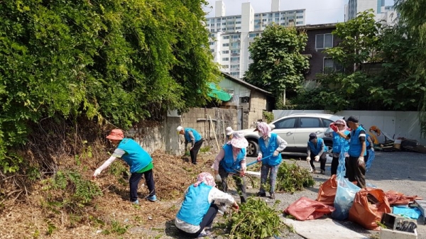 폐공가 밀집주택가 인근 환경정비 모습