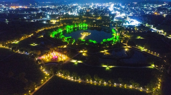 궁남지 야간경관 장면