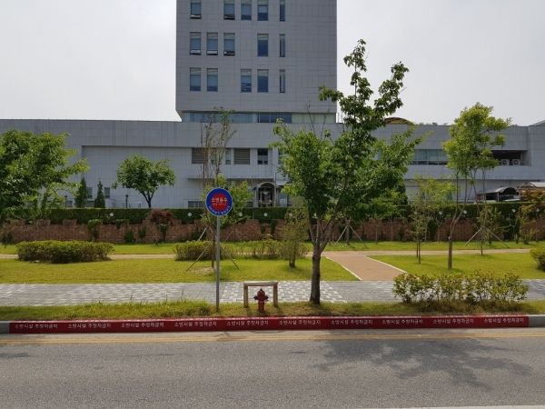 내포신도시 적색노면표시