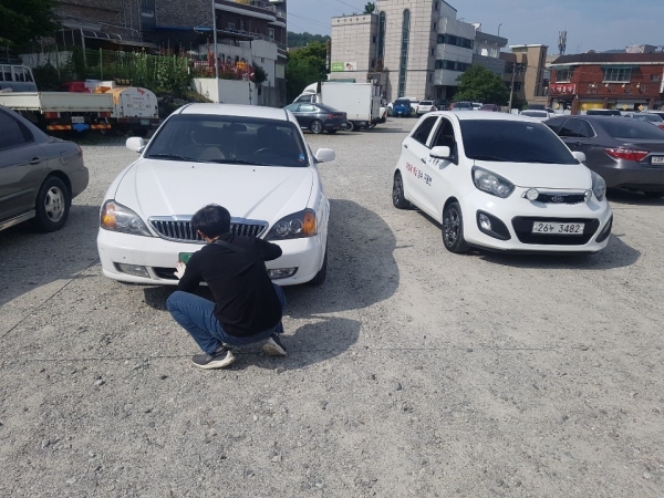 체납차량 번호판 영치관련 모습