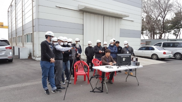 ’18년 한서대 현장 맞춤형 지역인재 양성, 드론 설비점검 노하우 전수교육(열화상 카메라를 활용한 태양광패널 불량패널 점검 교육)