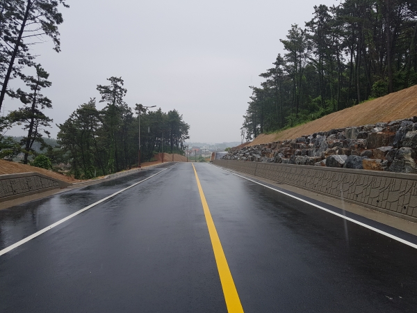 서면 춘장대해수욕장-홍원항 간 연결도로(L=1.36Km, B=10m 2차선)를 개통