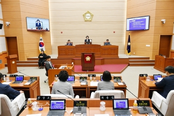 보령시의회 본회의 모습