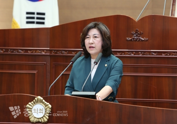 5분 발언하는 안미희 의원 / 충청뉴스 최형순 기자