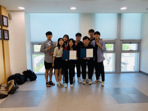 영마인드 서포터즈로 선발된 건양대 작업치료학과 학생들의 모습