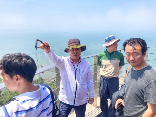 김홍장 시장 난지섬 현장점검 모습