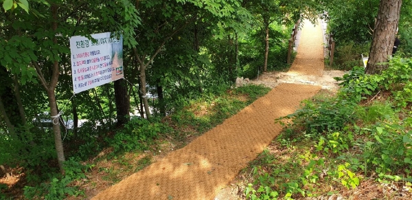 야자매트 등산로 정비