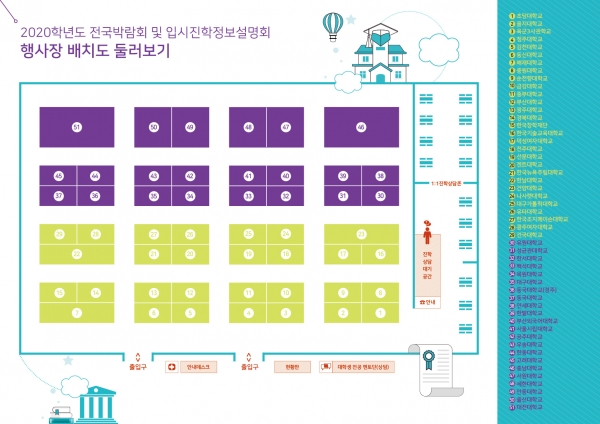 대입박람회 행사장 배치도