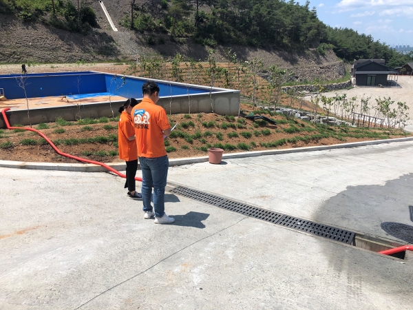 우기 대비 대규모 개발행위 허가지 점검 장면