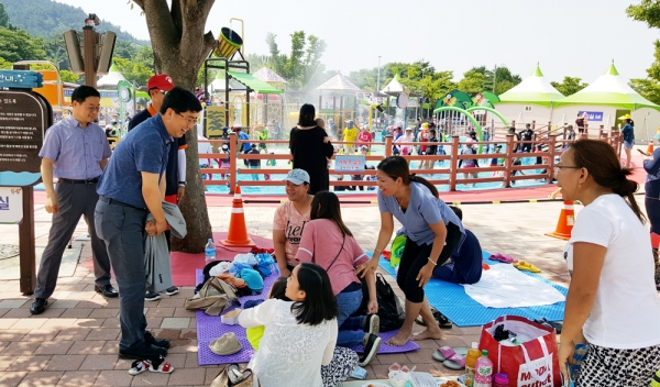 지난 2018년 물놀이장 모습