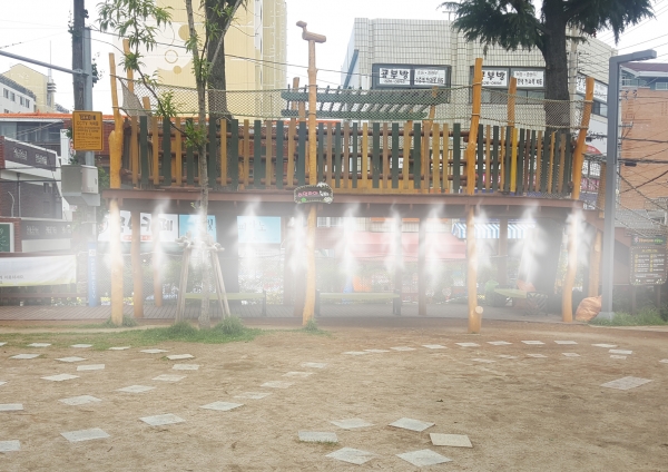 쿨링포그 설치 후 시뮬레이션 이미지