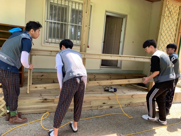 1일부터 6일까지 이어진 ‘농어촌 집고쳐주기 봉사활동' 진행