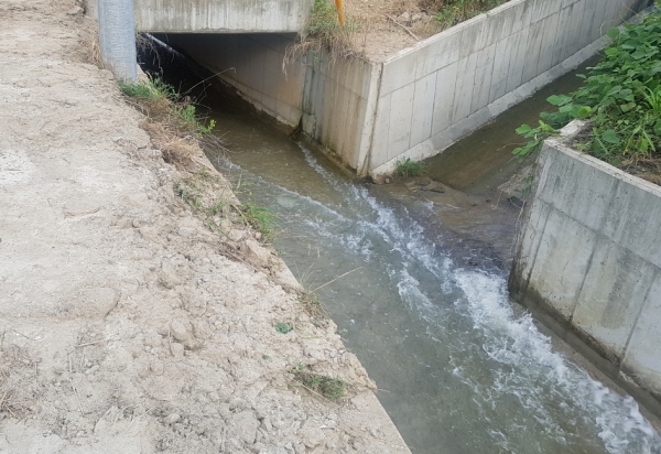 지난해 가동한 도수로의 모습