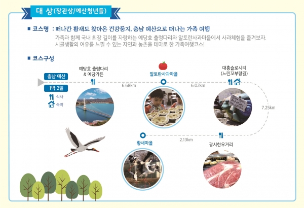 농식품부 공모전에서 대상을 수상한 예산 코스