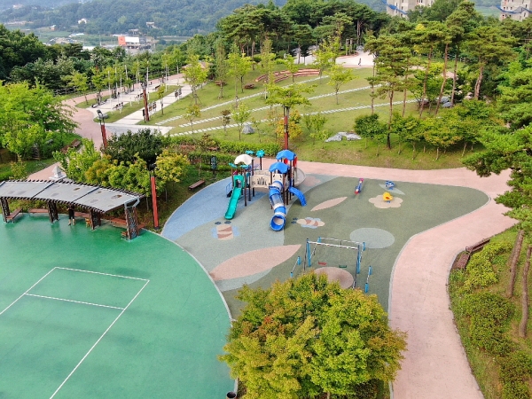 남산배수지 상부 공원 전경